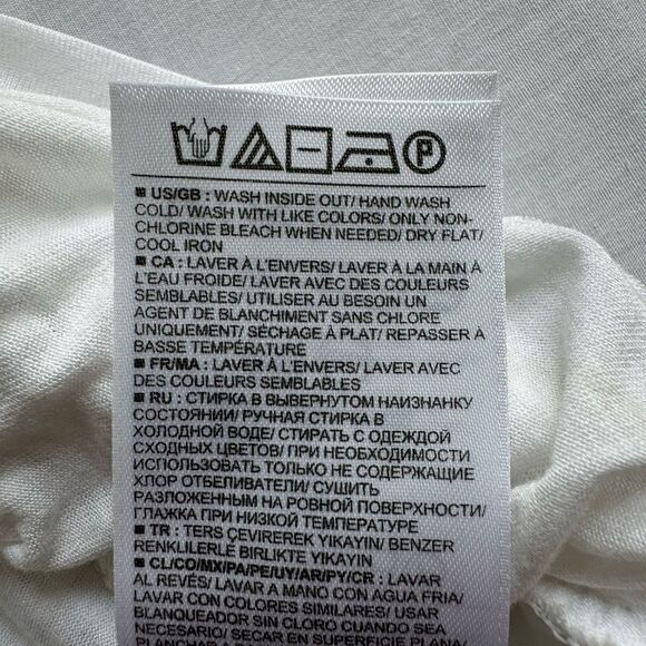 Banana Republic white shirt perforated with liner medium - Picture 7 of 8